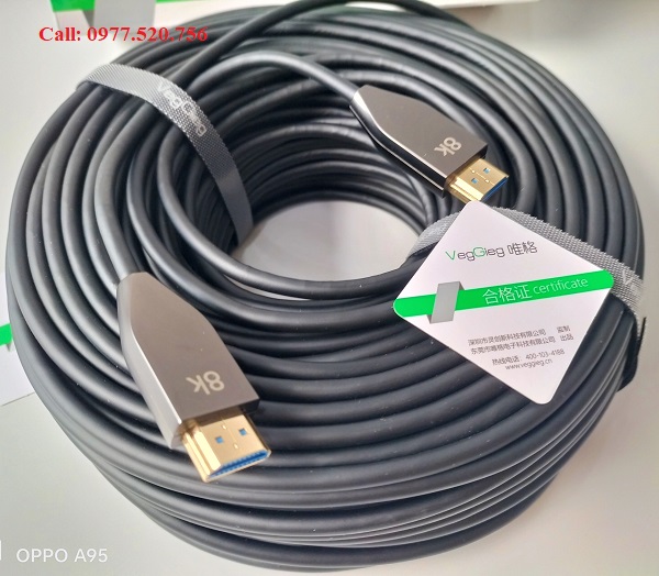 Cáp HDMI 2.1 lõi sợi quang dài 50m Veggieg 8K V-H805